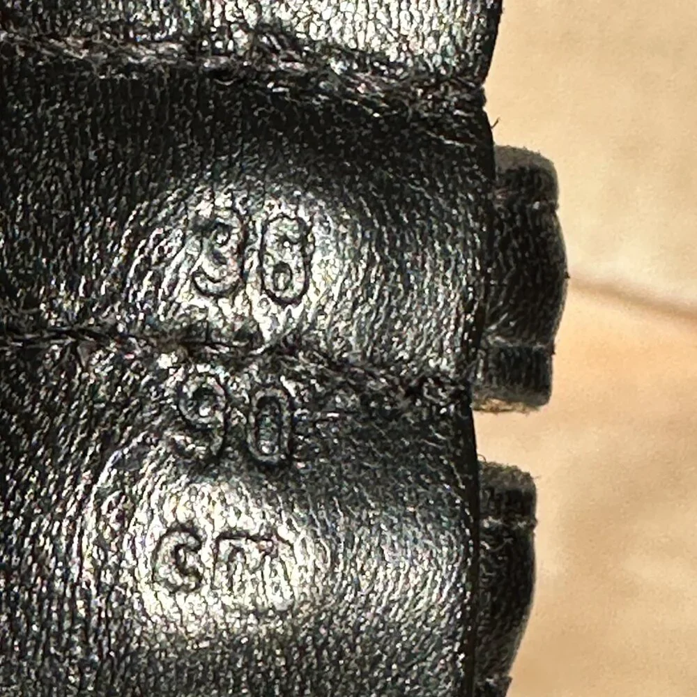Coach leather brass buckle